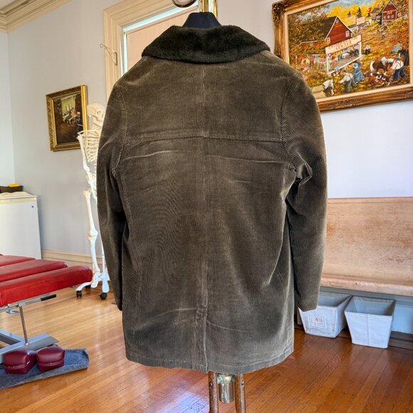 Anderson Little Corduroy Coat – Alpaca Shawl Collar – Size 42 – Made in USA - Picture 2 of 6